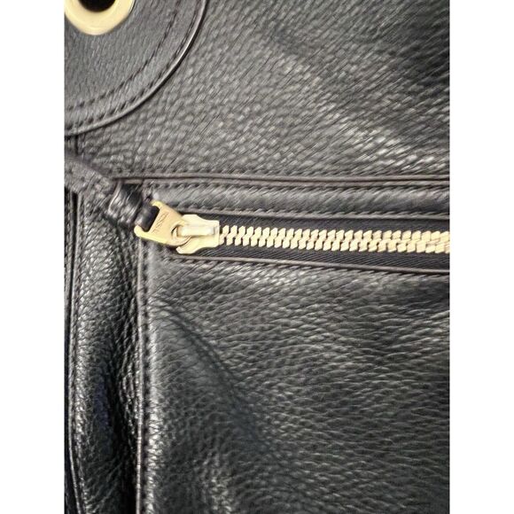 FOSSIL Karli‎ Black Pebbled Leather Hobo Shoulder Bag Vintage Rare 90’s - Picture 2 of 11